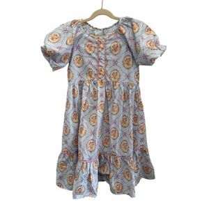 Shop the Mint Girls Floral Bow Print Top in Light Blue and Pink‎